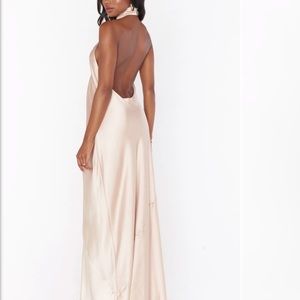 Show me your mumu jasmine halter Bridesmaids dress Champagne
